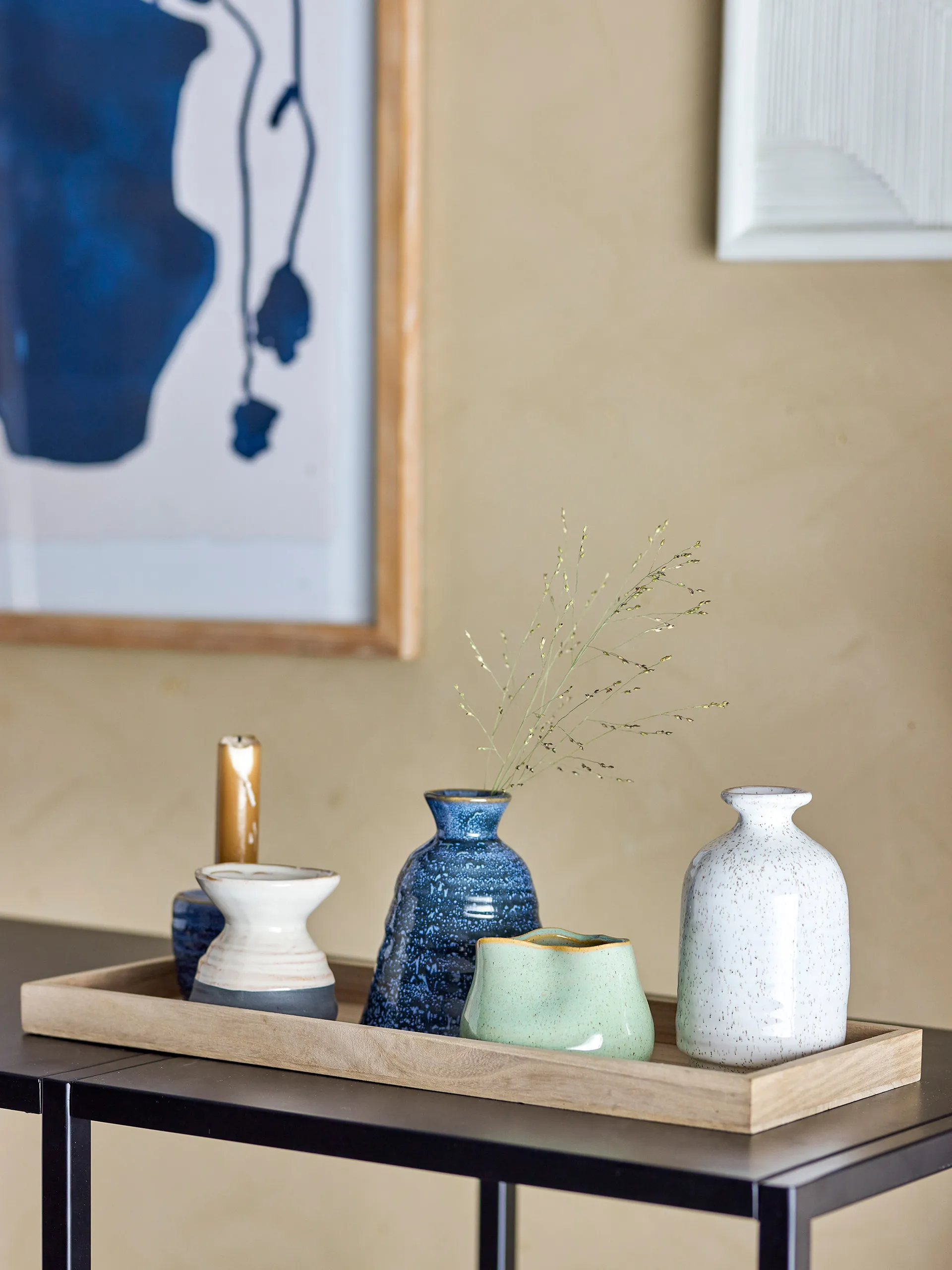 Longo taca ze świecznikiem 42 cm, Blue Bloomingville