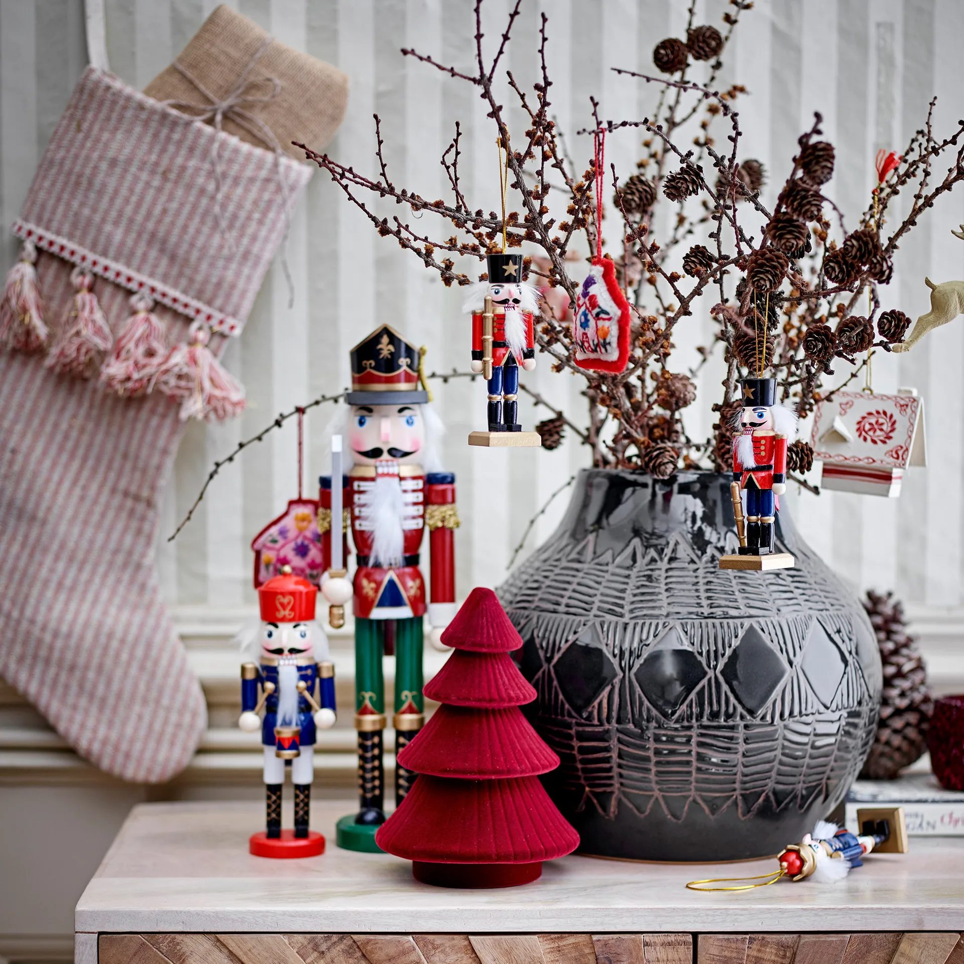 Mahi Ornament Zawieszka świąteczna Dziadek do orzechów 6 szt, Multi Bloomingville