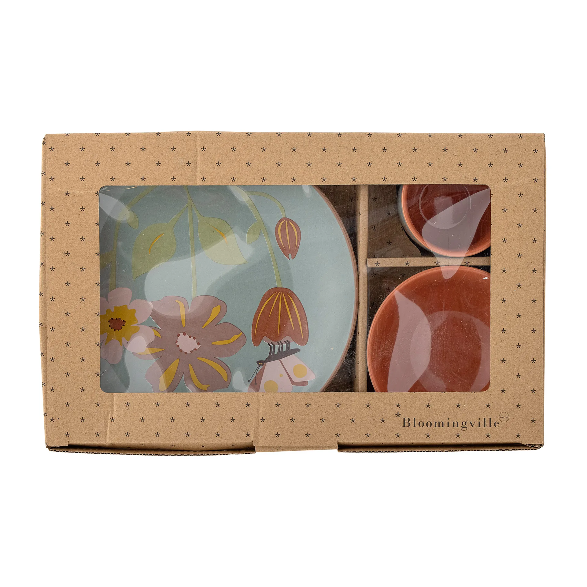 Meadow zastawa stołowa dziecięca, z kamionki 3 cz., Kwiaty Bloomingville