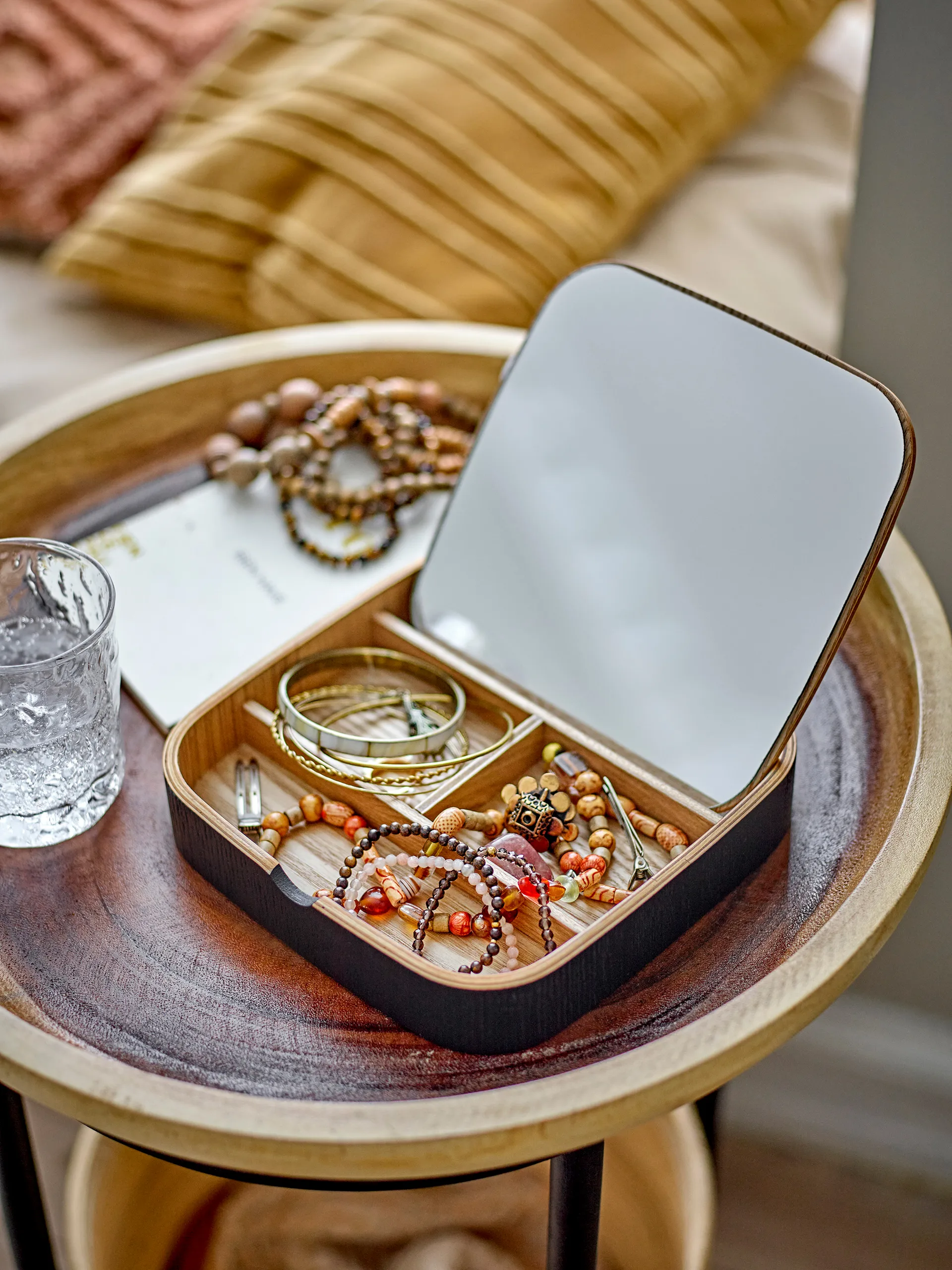 Mimmi lustro stołowe 19x19 cm, Black-oak Bloomingville