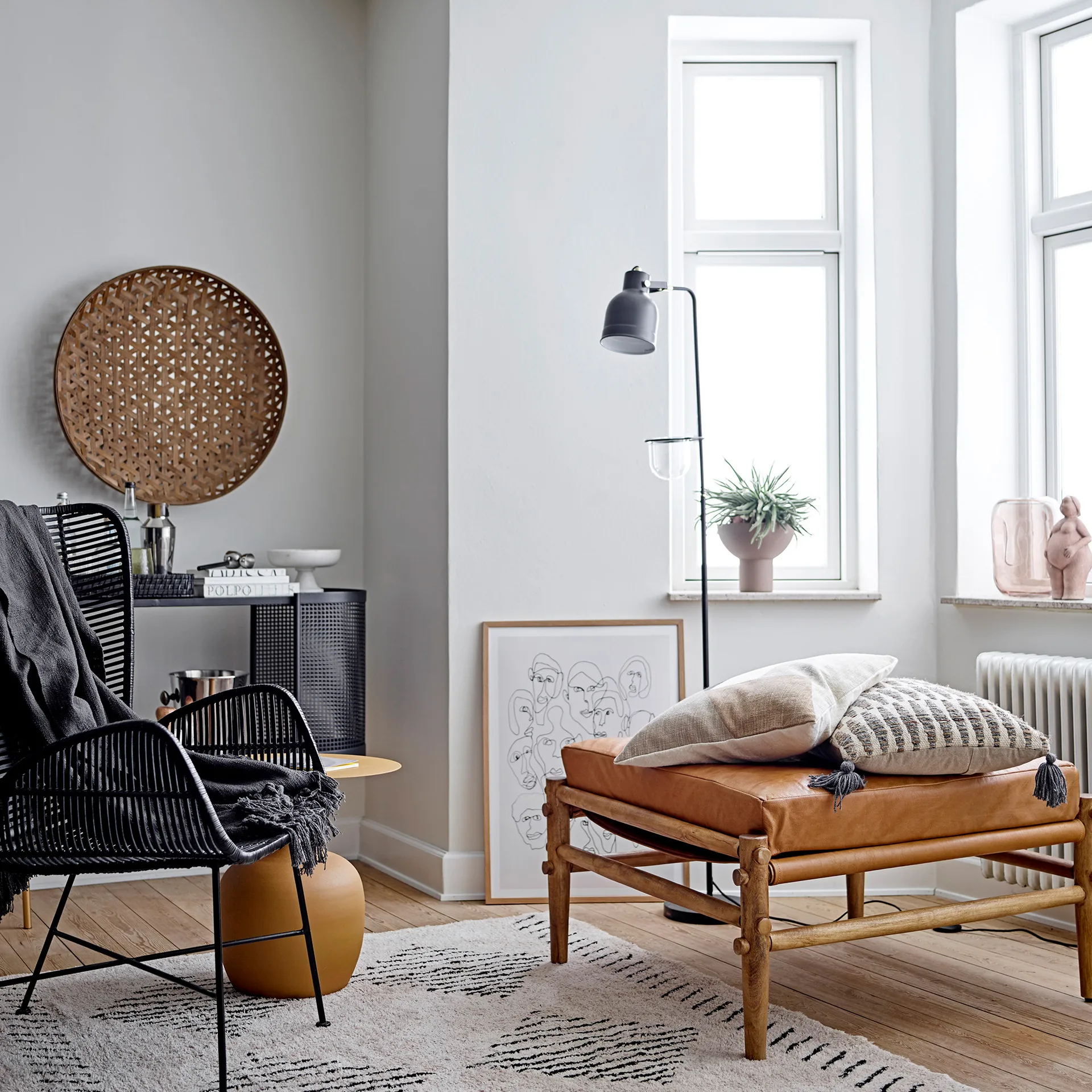 Misa marmurowa Eris na podstawie Ø20,5 cm, Biały Bloomingville