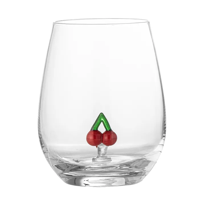Misa szklanka do napojów 560 ml - Clear-cherry - Bloomingville