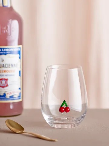 Misa szklanka do napojów 560 ml - Clear-cherry - Bloomingville