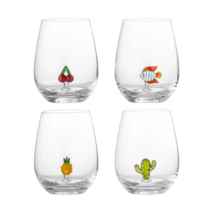 Misa szklanki do napojów 560 ml, 4 sztuki - Clear - Bloomingville