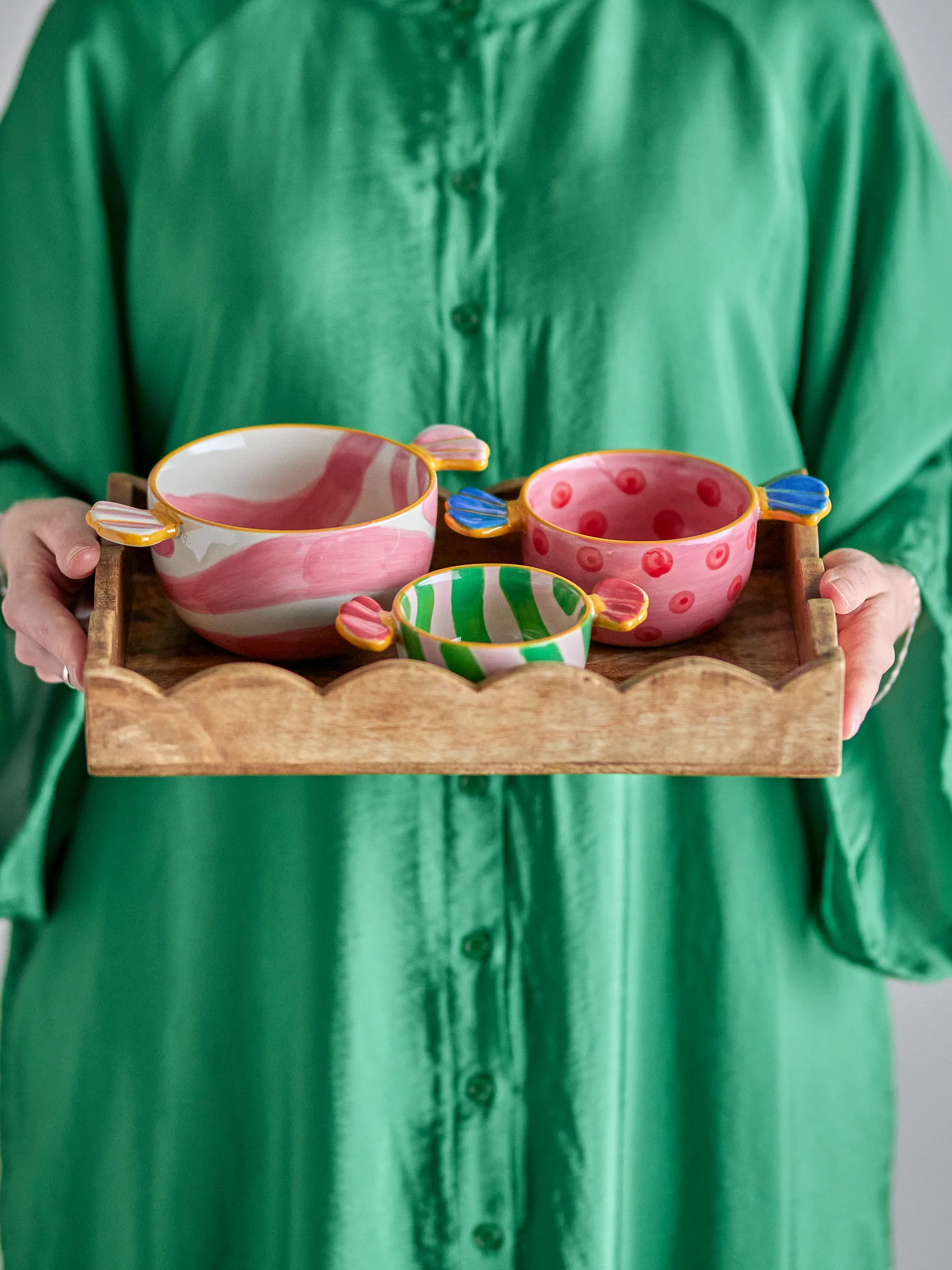 Miska Caramella, 3 części, Różowy Bloomingville