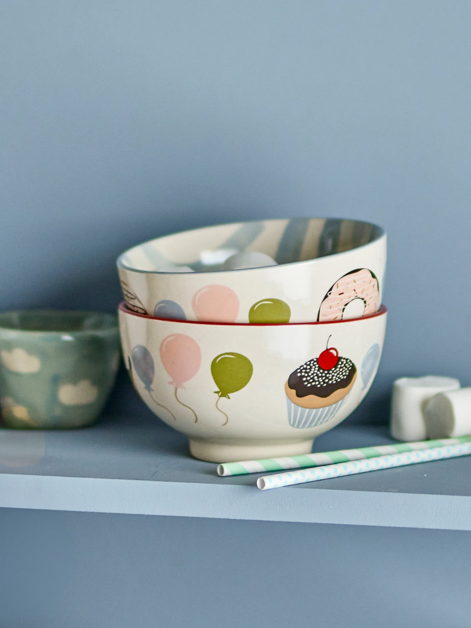 Miska Darby 55 cl 2 części, Czerwony Bloomingville