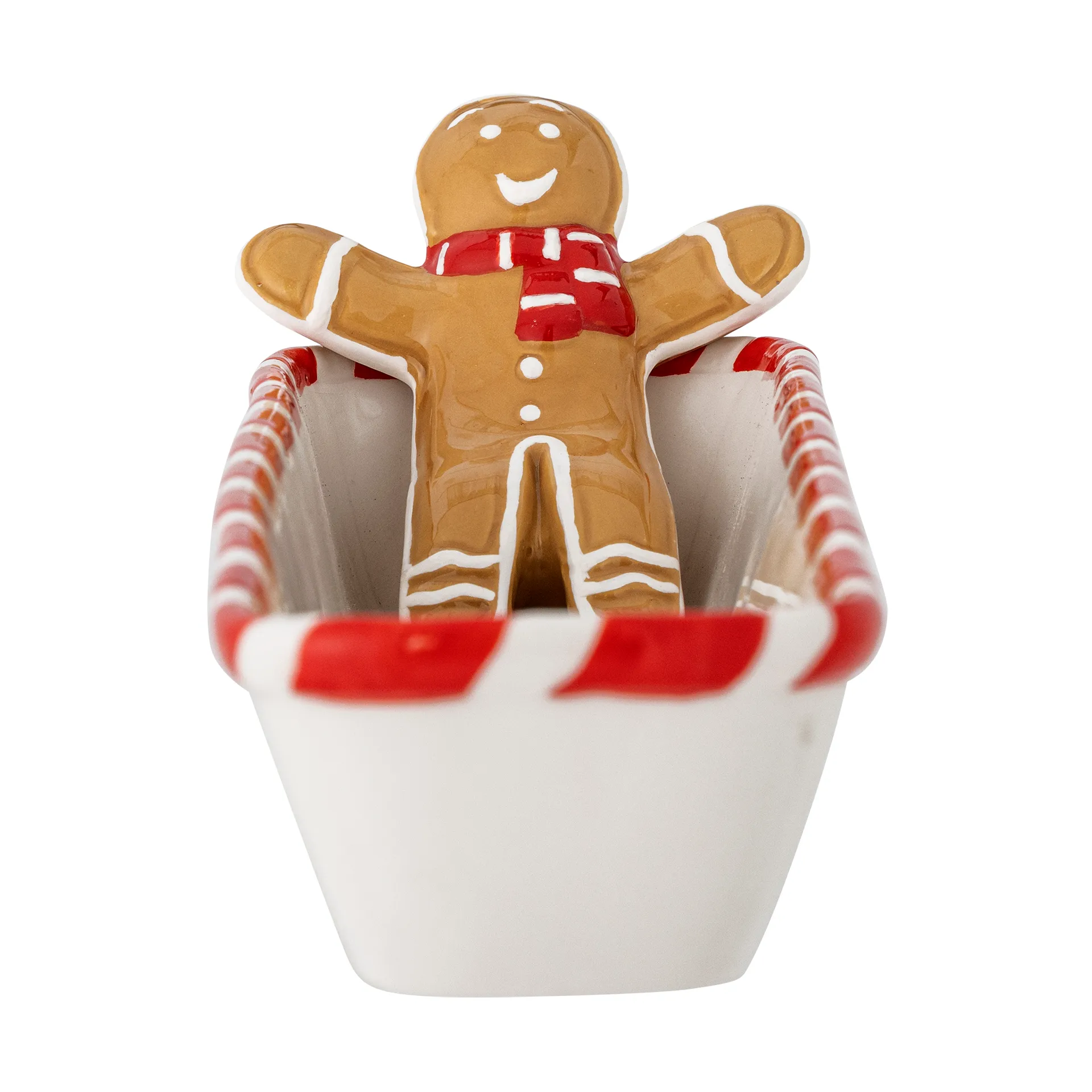 Miska do serwowania Ginnie 36,5x12,5 cm, Biało-brązowa Bloomingville