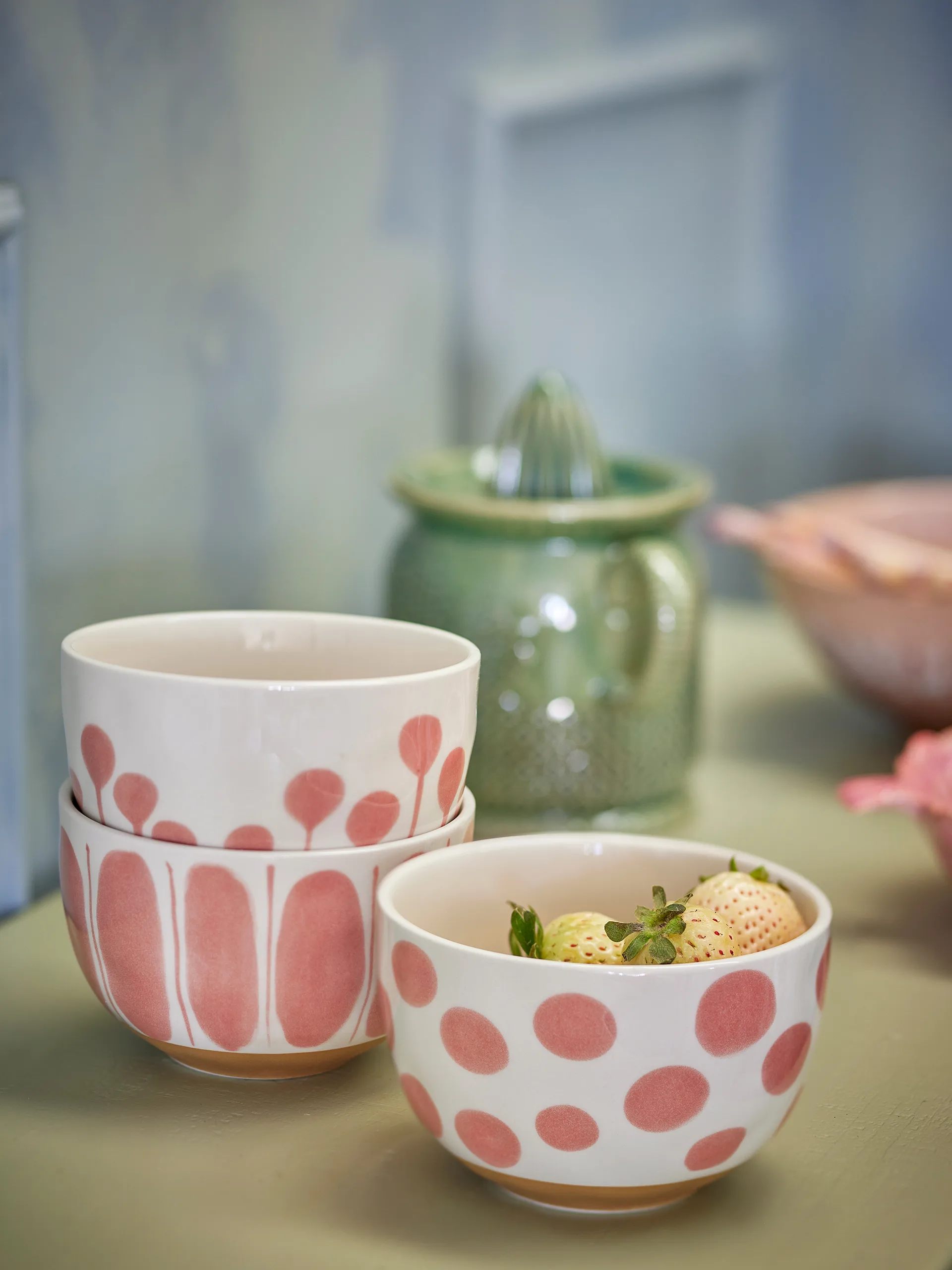 Miska Linora 580 ml, 3-pak, Różowy Bloomingville