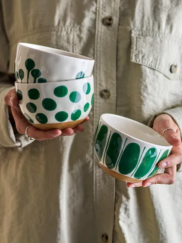 Miska Linora 580 ml, 3-pak - Zielony - Bloomingville