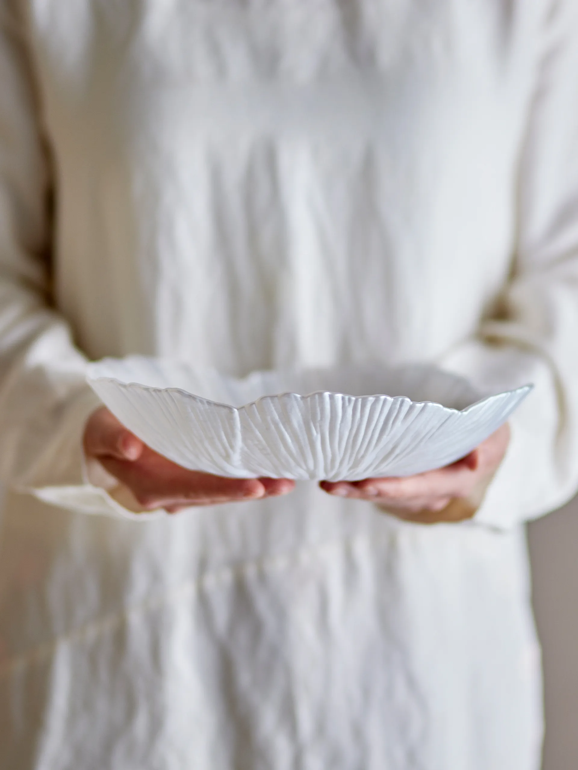 Miska szklana Iani Ø26 cm, Biały Bloomingville