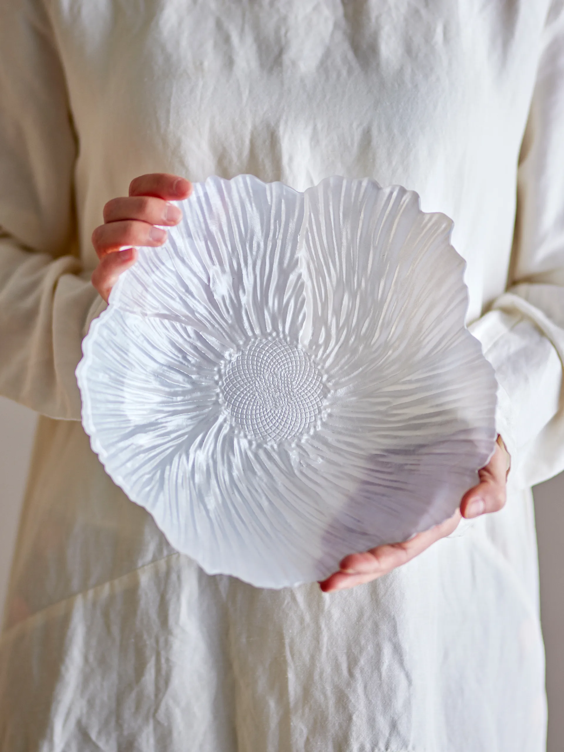 Miska szklana Iani Ø26 cm, Biały Bloomingville