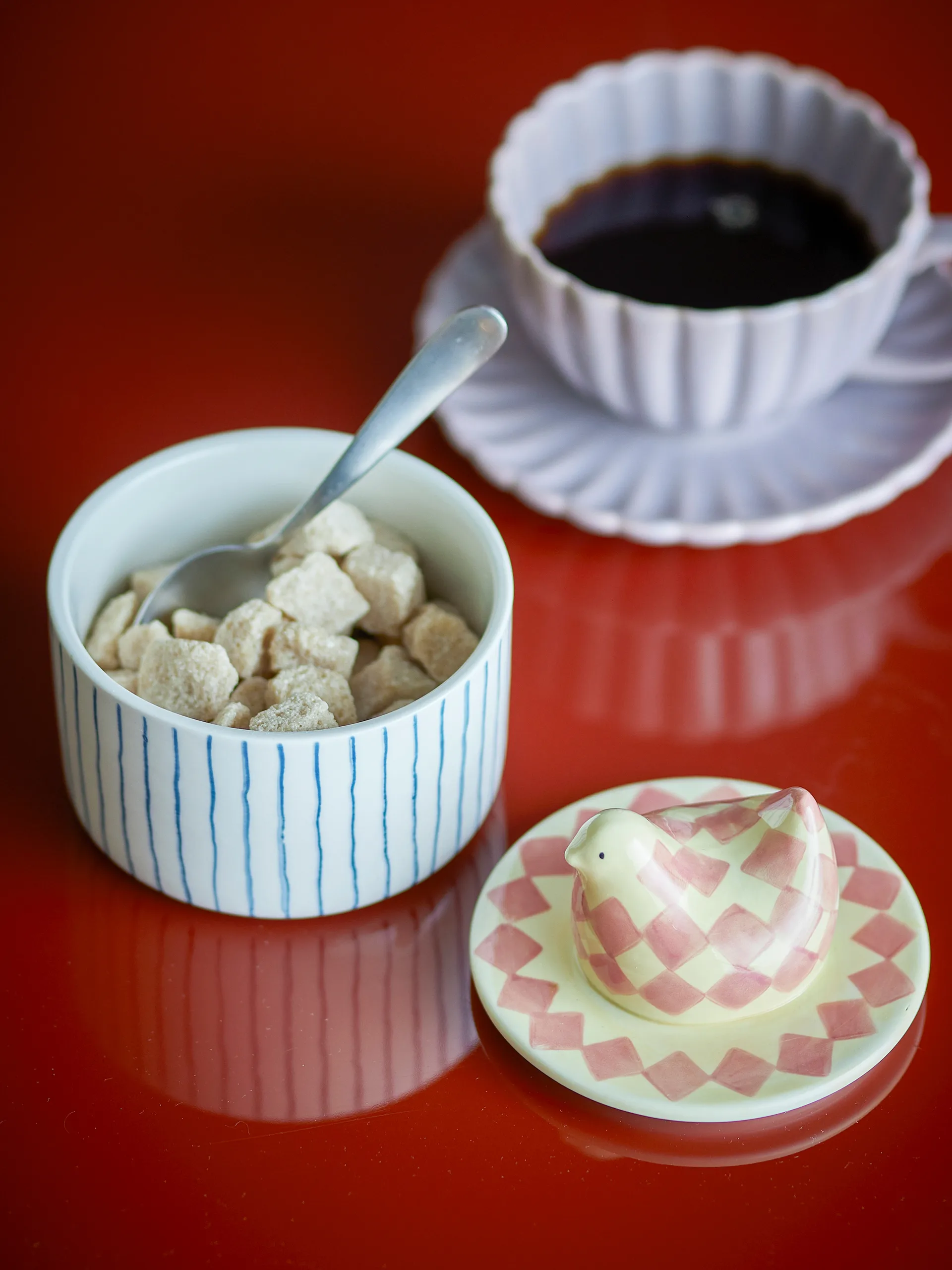 Miska z pokrywką Biona Ø11 cm, Różowy Bloomingville