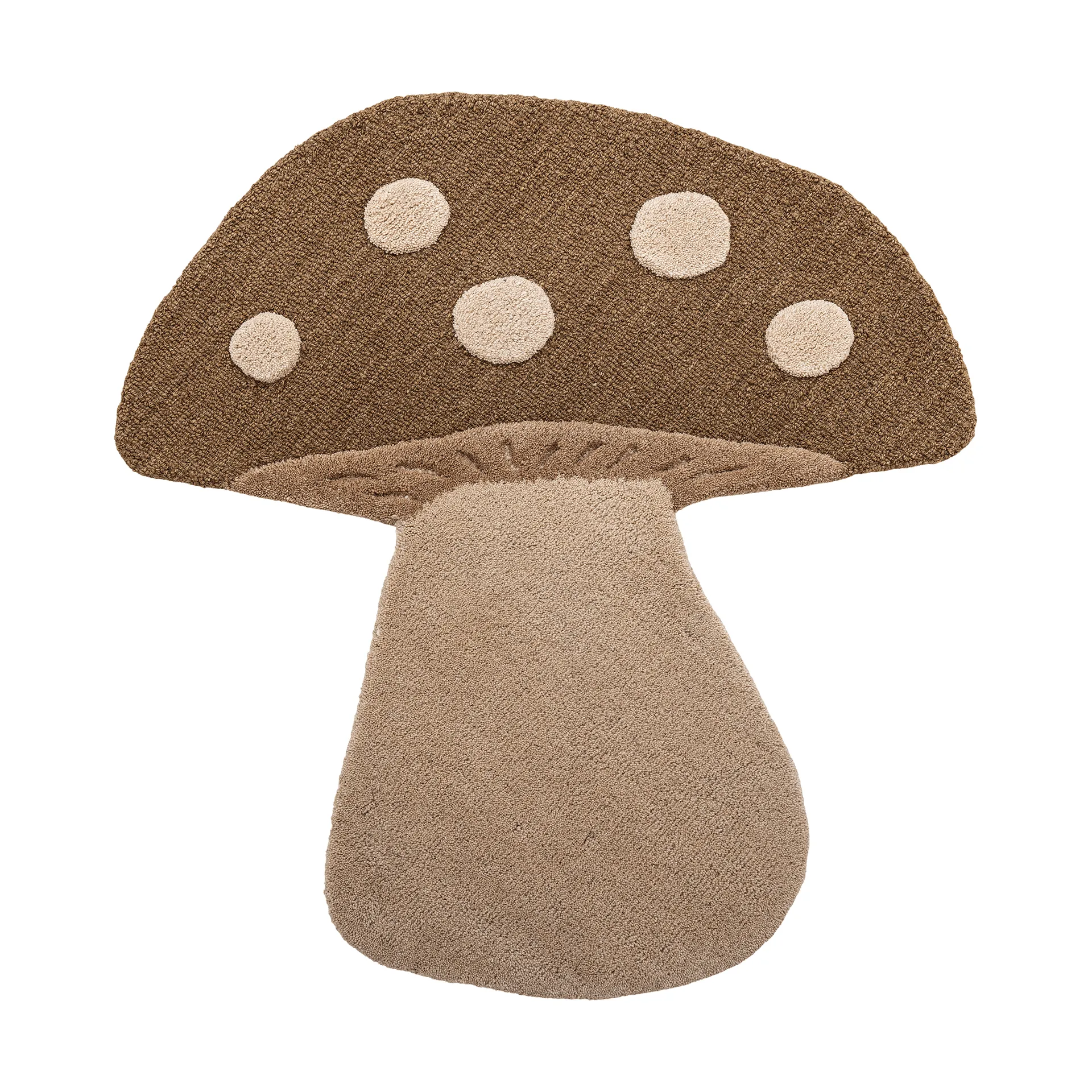 Mushroom dywan, Brązowy, wełna Bloomingville