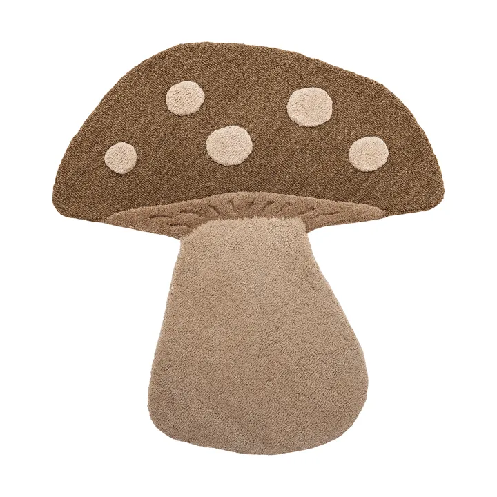 Mushroom dywan - Brązowy, wełna - Bloomingville