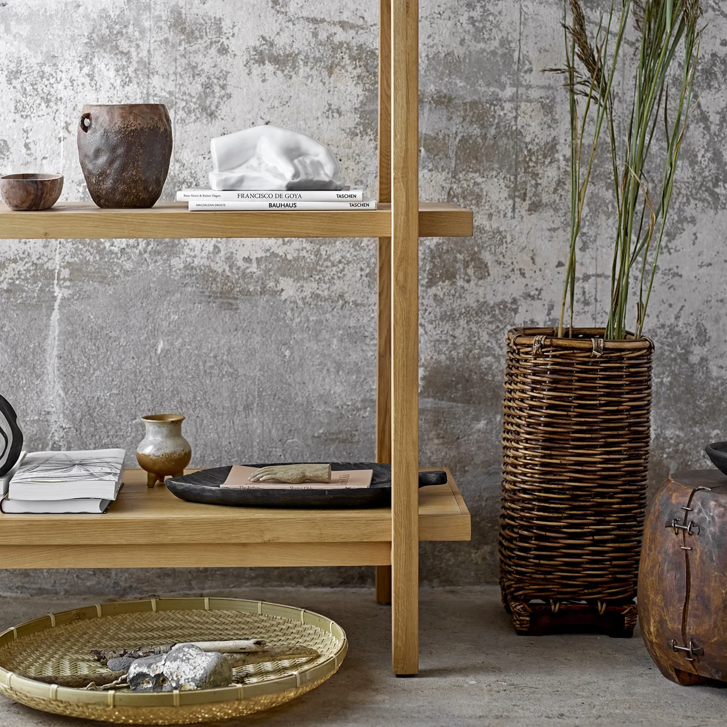 Nenne doniczka z uchwytem Ø16 cm, Brązowy Bloomingville