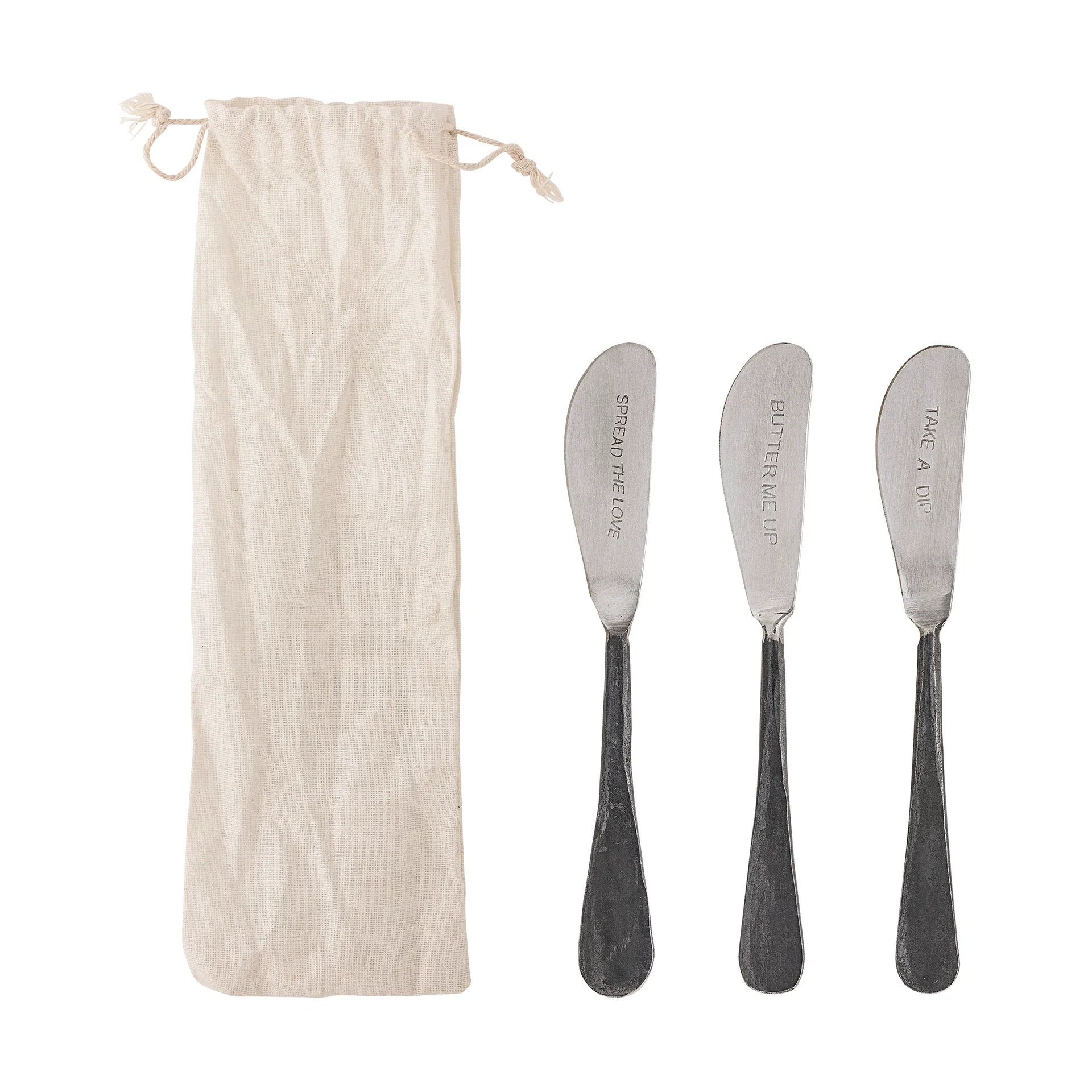 Noże do masła Fabricio 3 szt., Stal nierdzewna Bloomingville