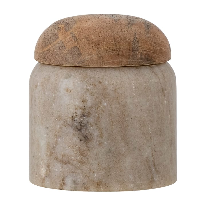 Payana - pojemnik do przechowywania z przykrywką Ø8x8 cm - Marmur - drzewo mango - Bloomingville