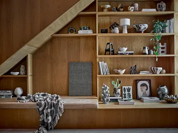 Pled bawełniany Salobre 160x130 cm - Czarny - Bloomingville