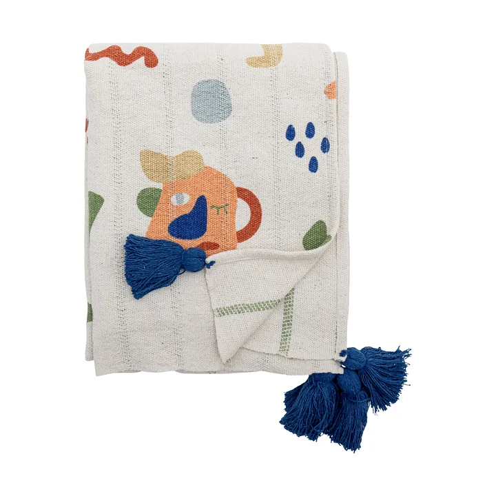 Pled bawełniany Sylvie 160x130 cm - Naturalny - Bloomingville