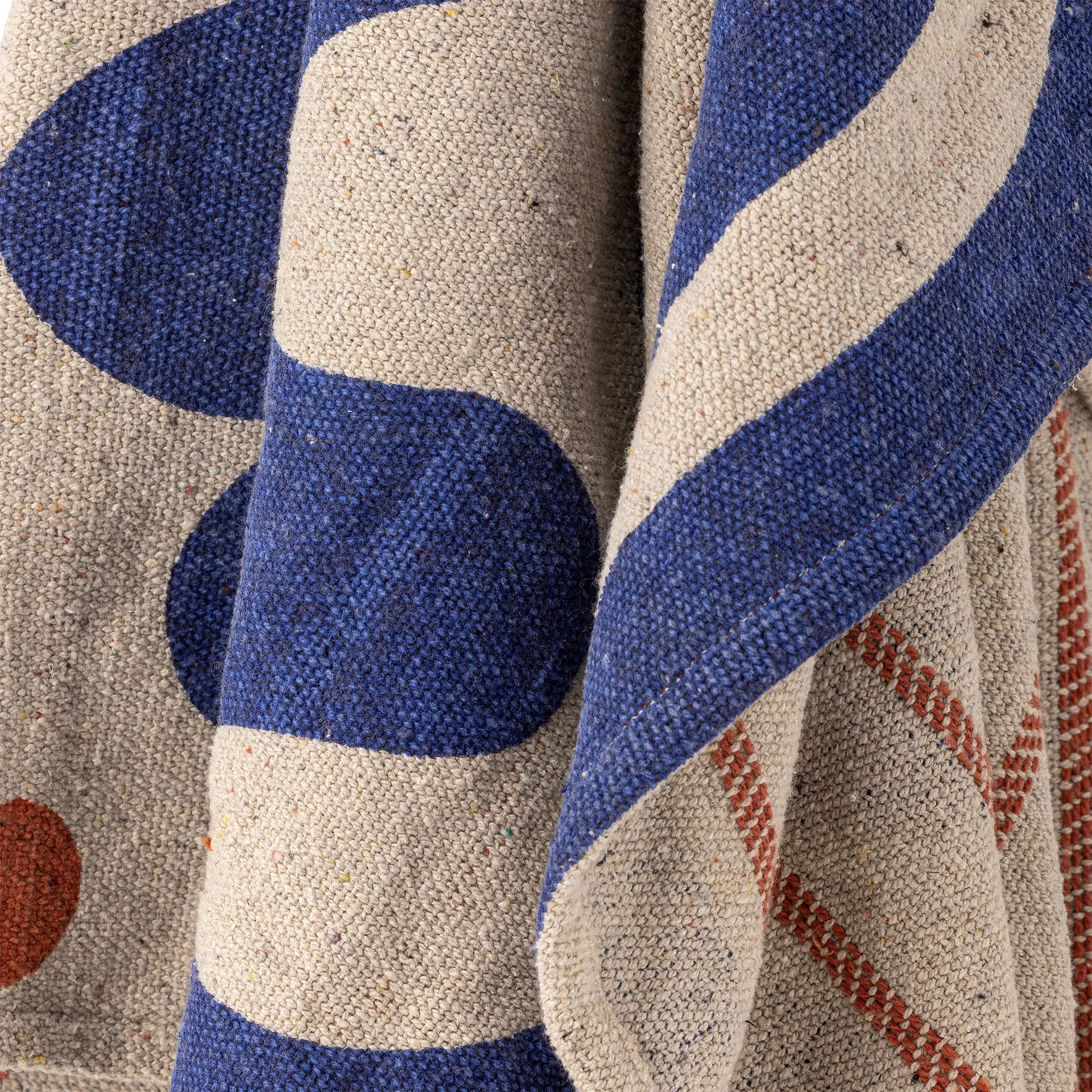 Pled Eviaya 130x160 cm, Niebieski Bloomingville