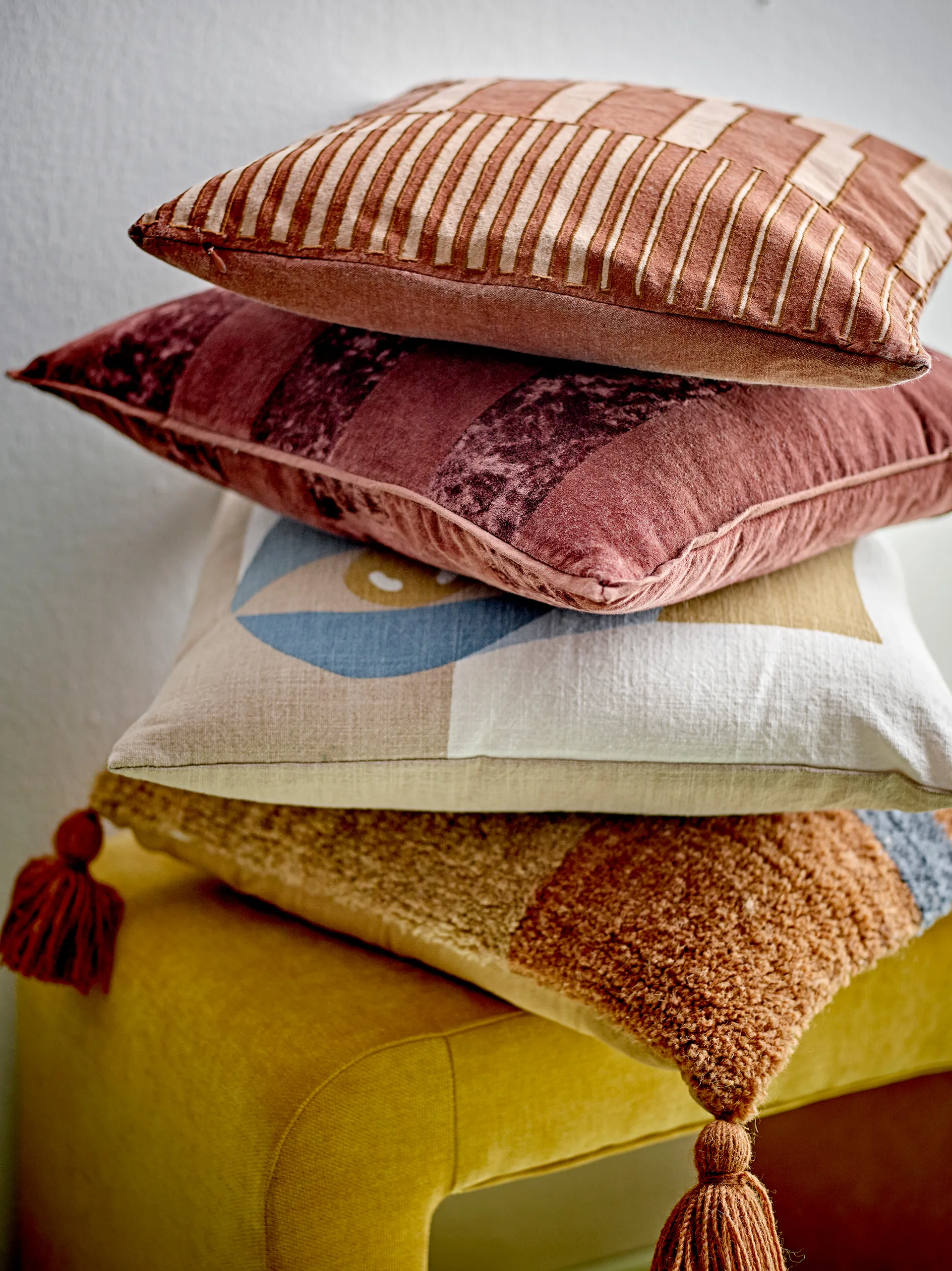 Poduszka Ditte 45x45 cm., Niebieska Bloomingville