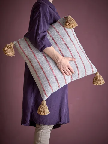 Poduszka Eviaya 45x45 cm - Niebieski - Bloomingville