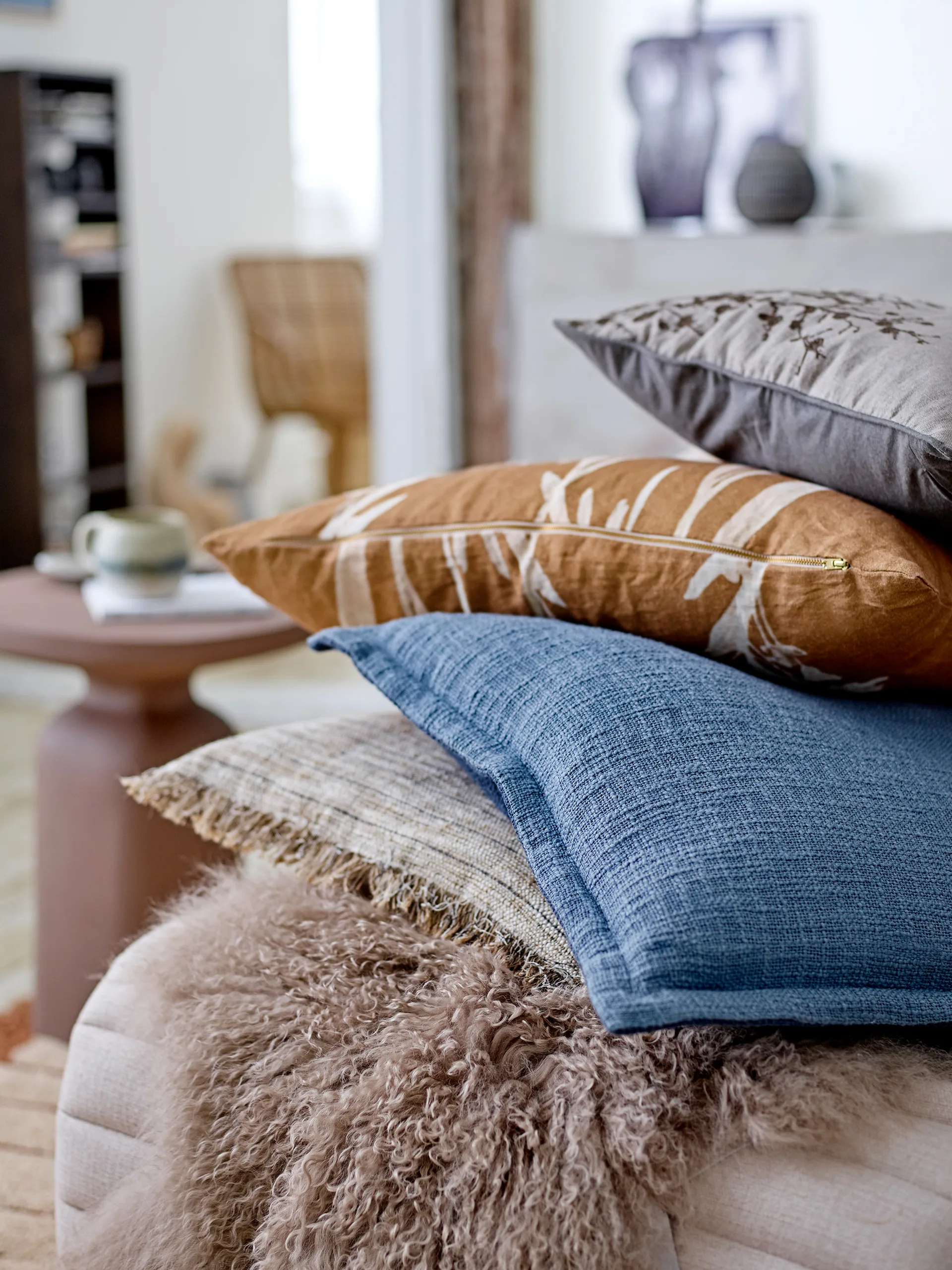 Poduszka Febbie 45x45 cm, Naturalny Bloomingville