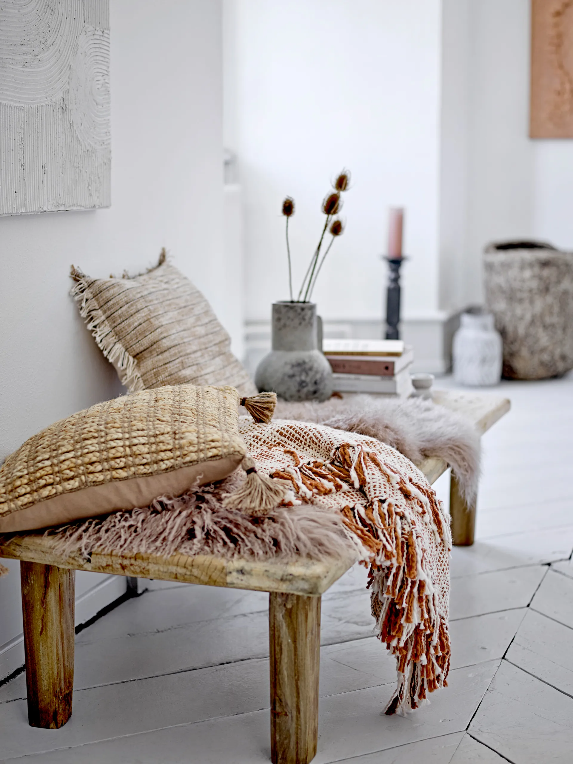 Poduszka Febbie 45x45 cm, Naturalny Bloomingville