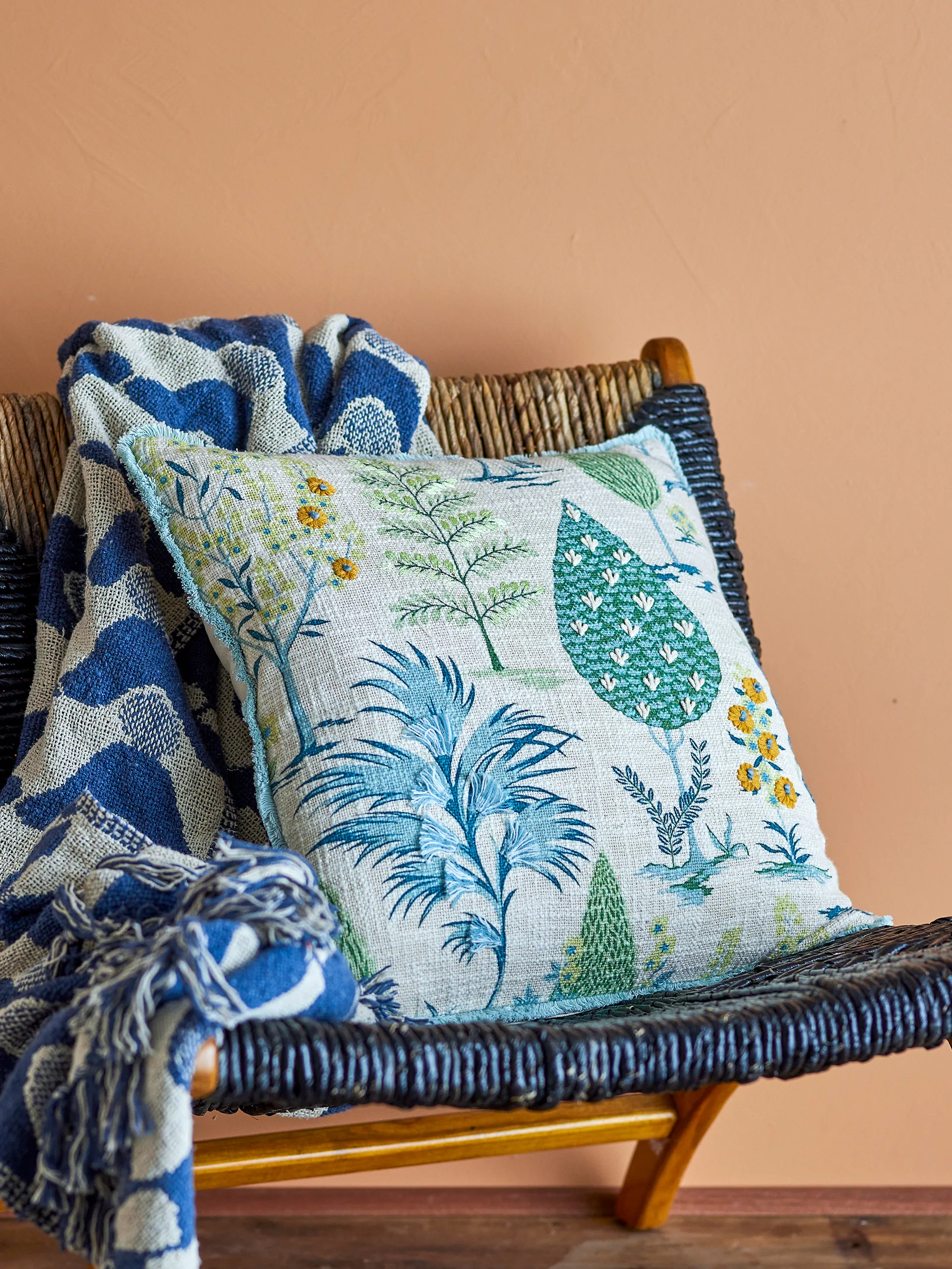 Poduszka Morello 45x45 cm, Zielony Bloomingville