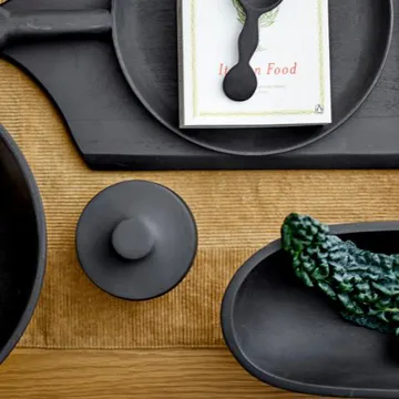 Pojedyncza taca na nóżkach - Czarny - Bloomingville