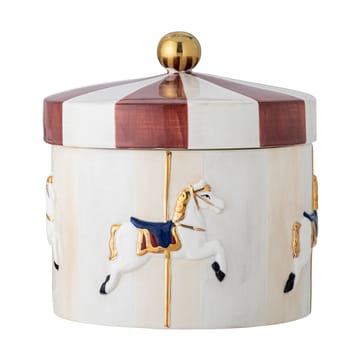 Pojemnik z pokrywką Merry-go-round Ø19,5x20,5 cm - Czerwono-biały - Bloomingville