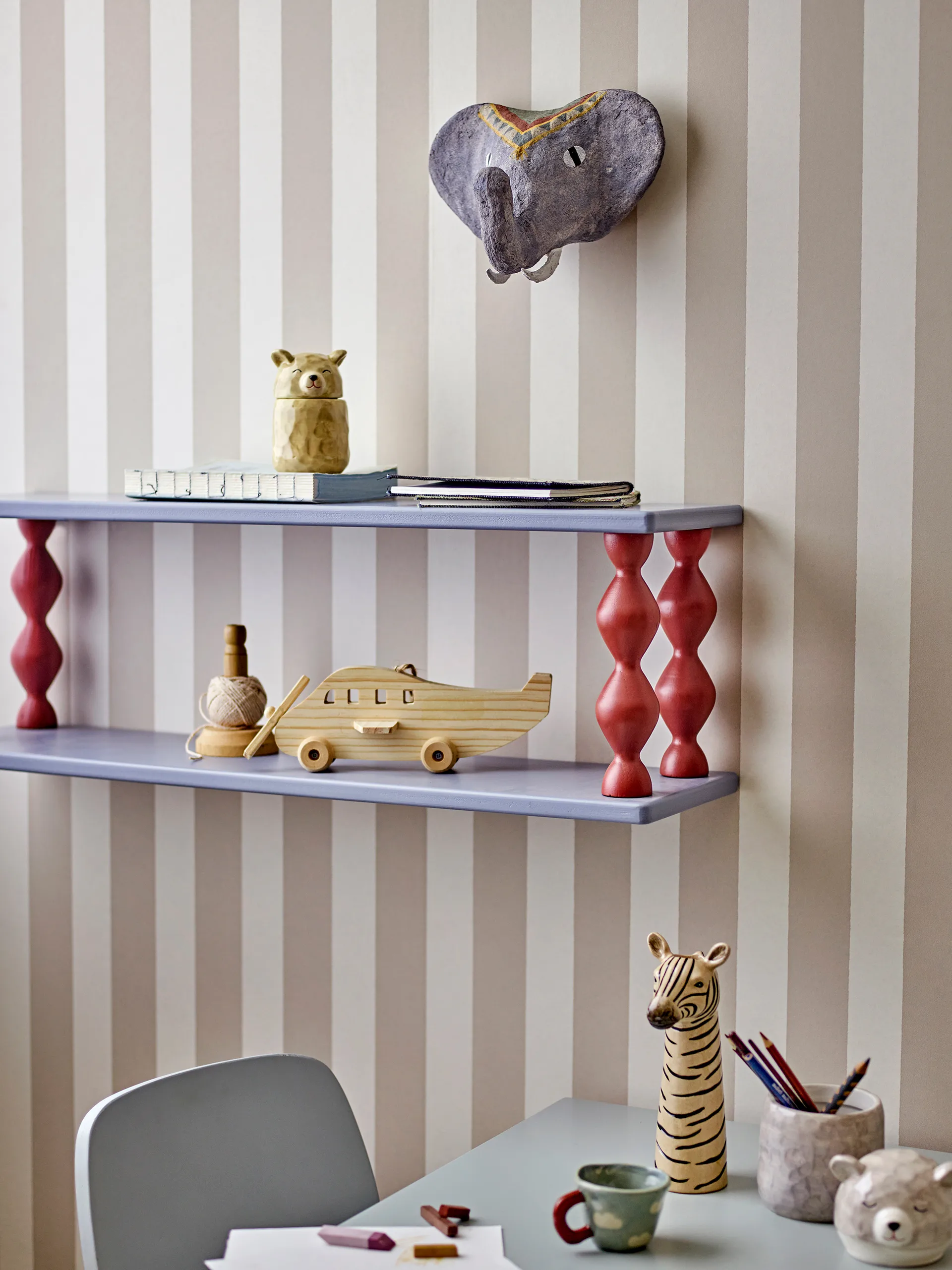 Półka Bibiola 80x26 cm, Niebieski Bloomingville