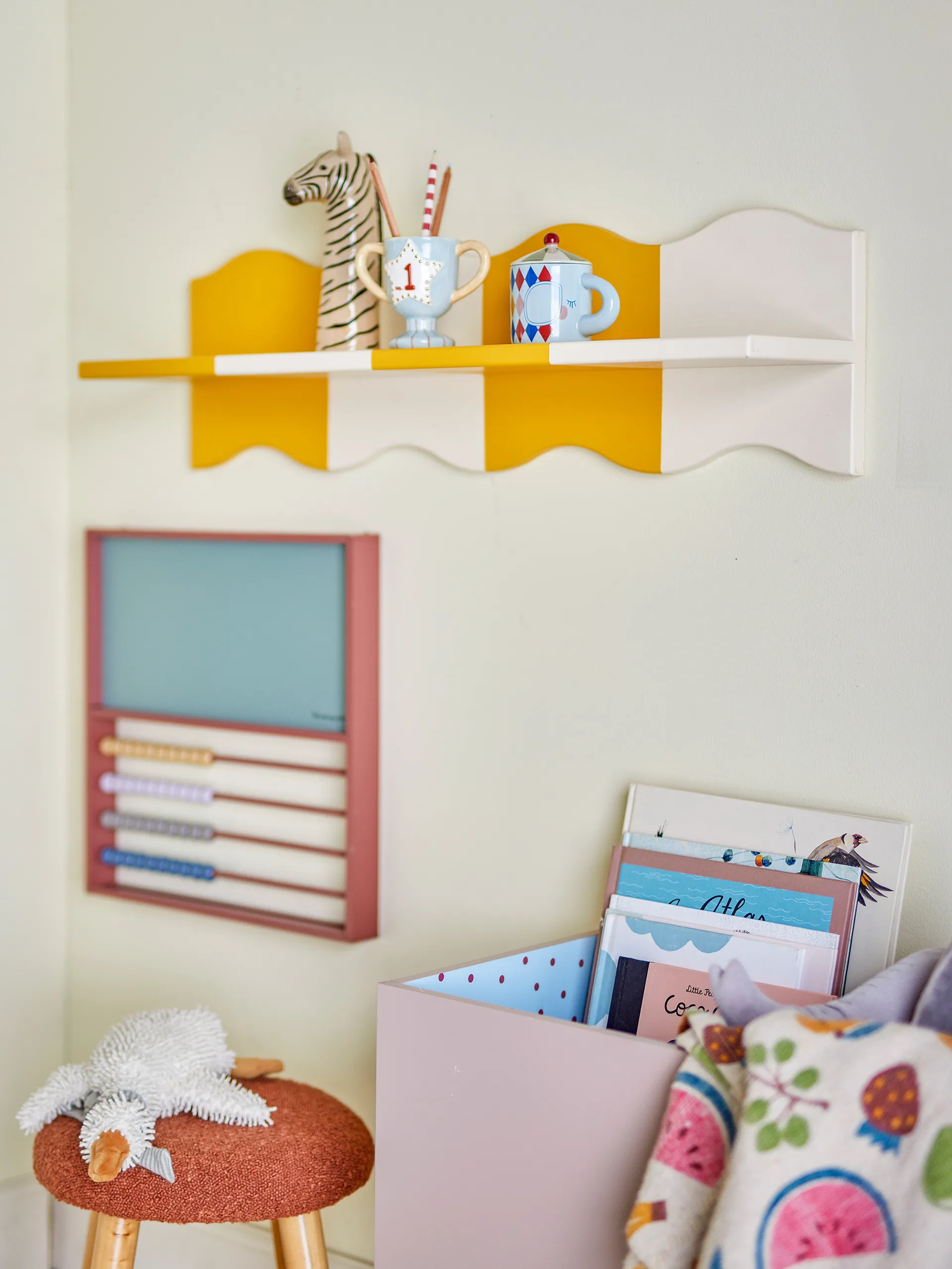 Półka Bubbi 80x22,5 cm, Żółty Bloomingville