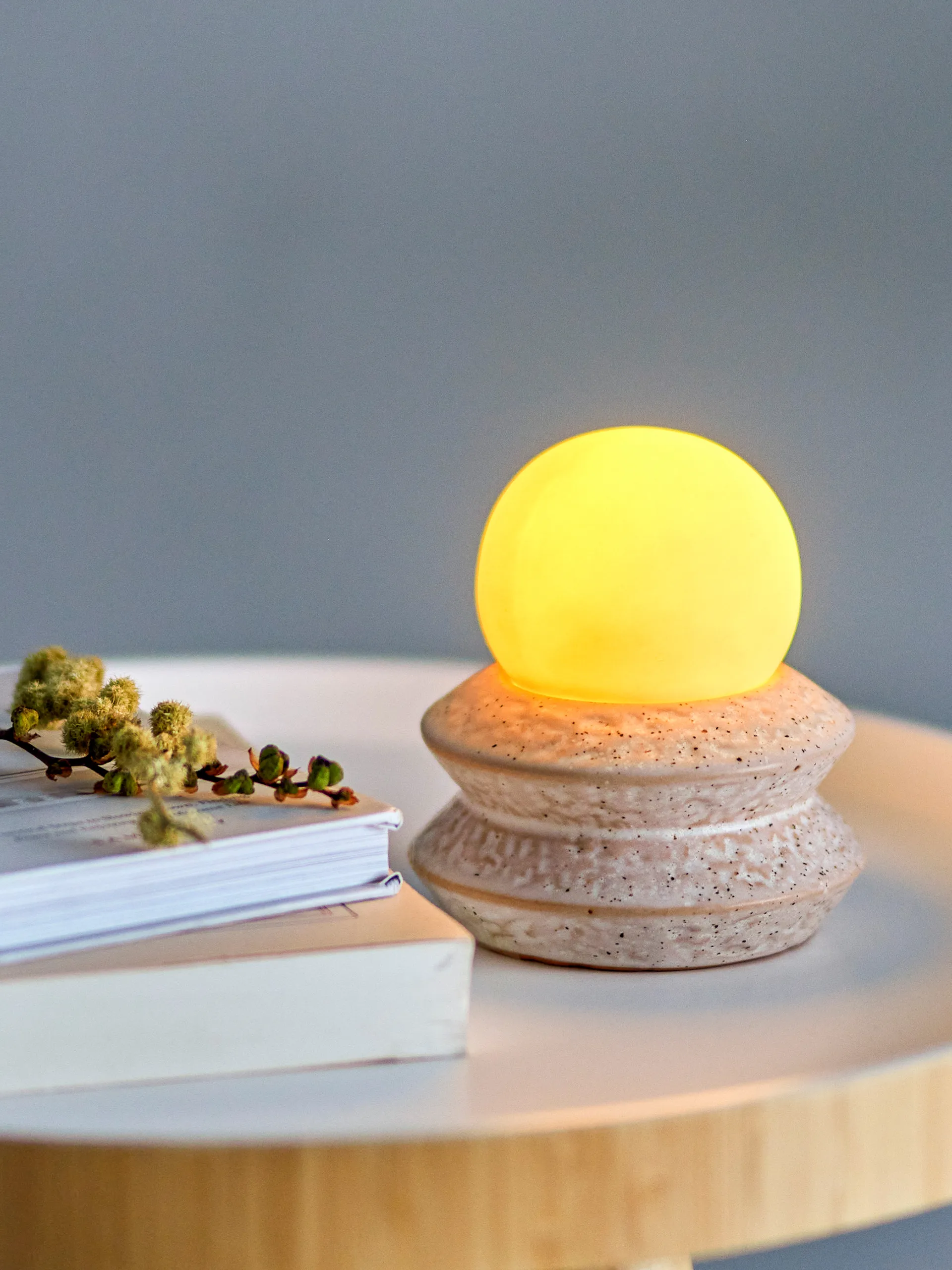 Przenośna lampa stołowa Capella Ø10x11 cm, White double Bloomingville