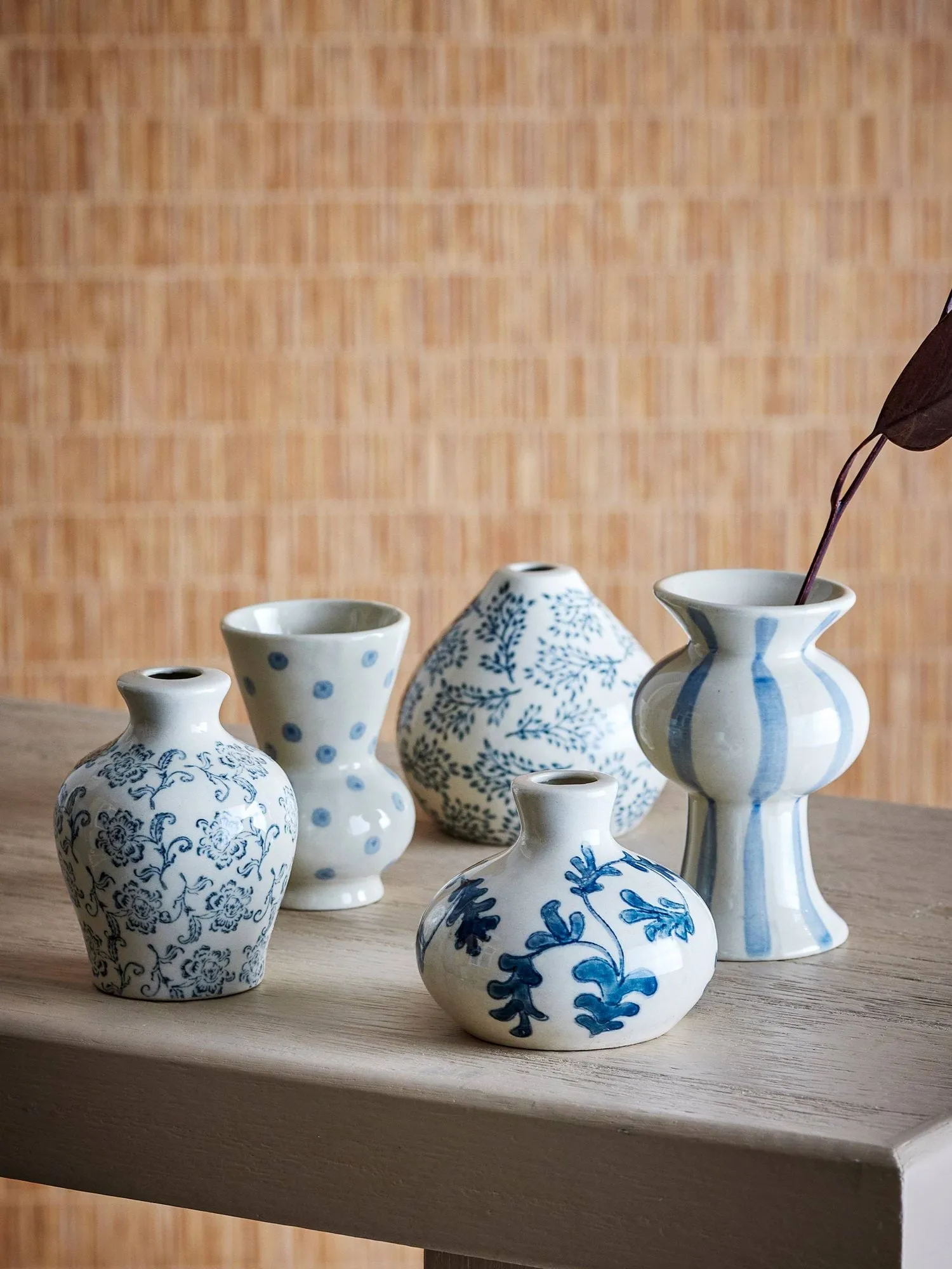 Quinto wazon, Blue Stoneware, 5 części Bloomingville