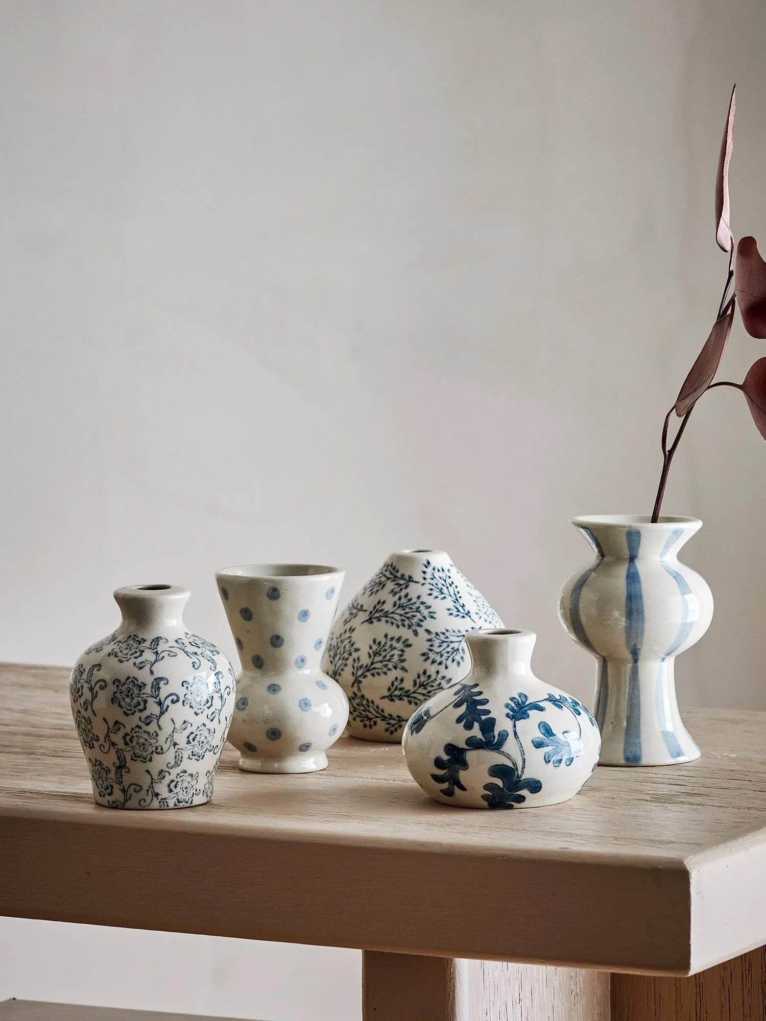 Quinto wazon, Blue Stoneware, 5 części Bloomingville