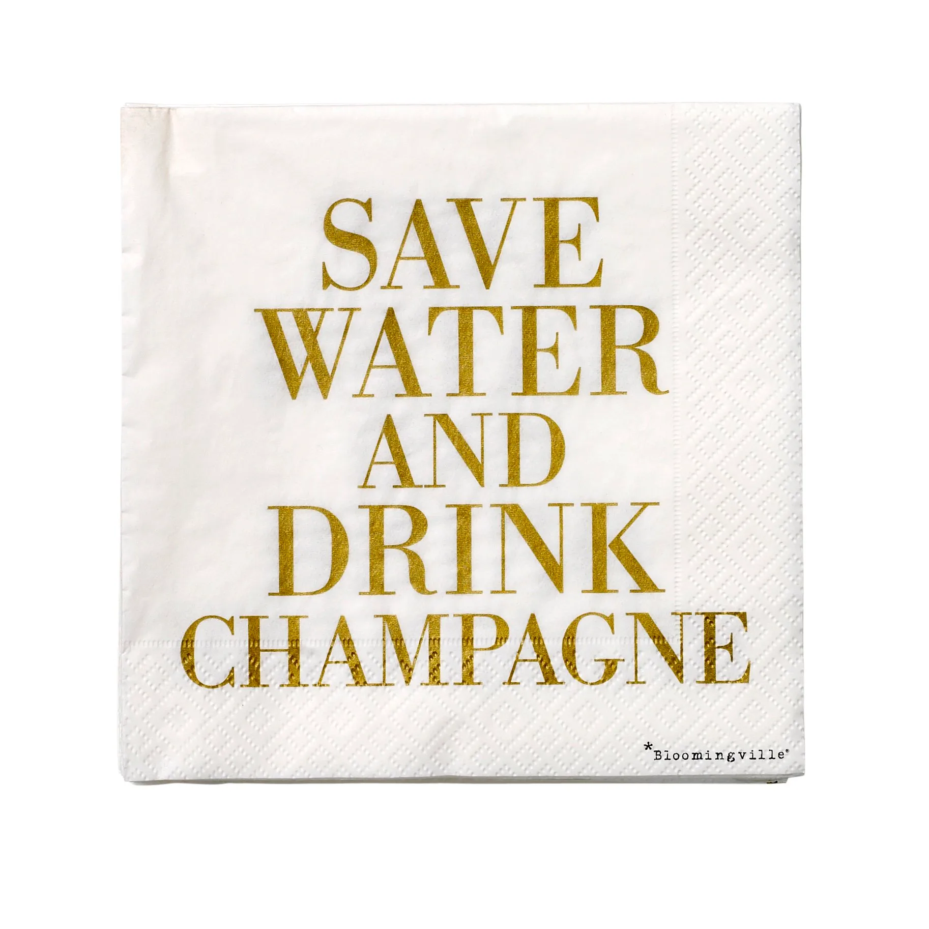 Serwetka Save water 20-pak, 33 x 33 cm Bloomingville