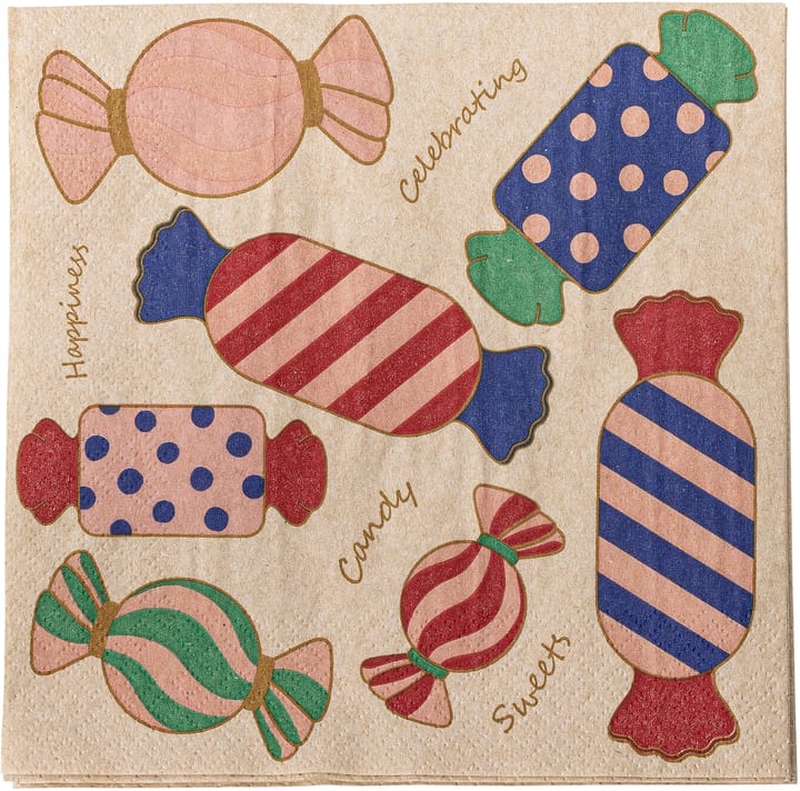 Serwetki Caramella 33x33 cm, 20 szt., Różowy Bloomingville