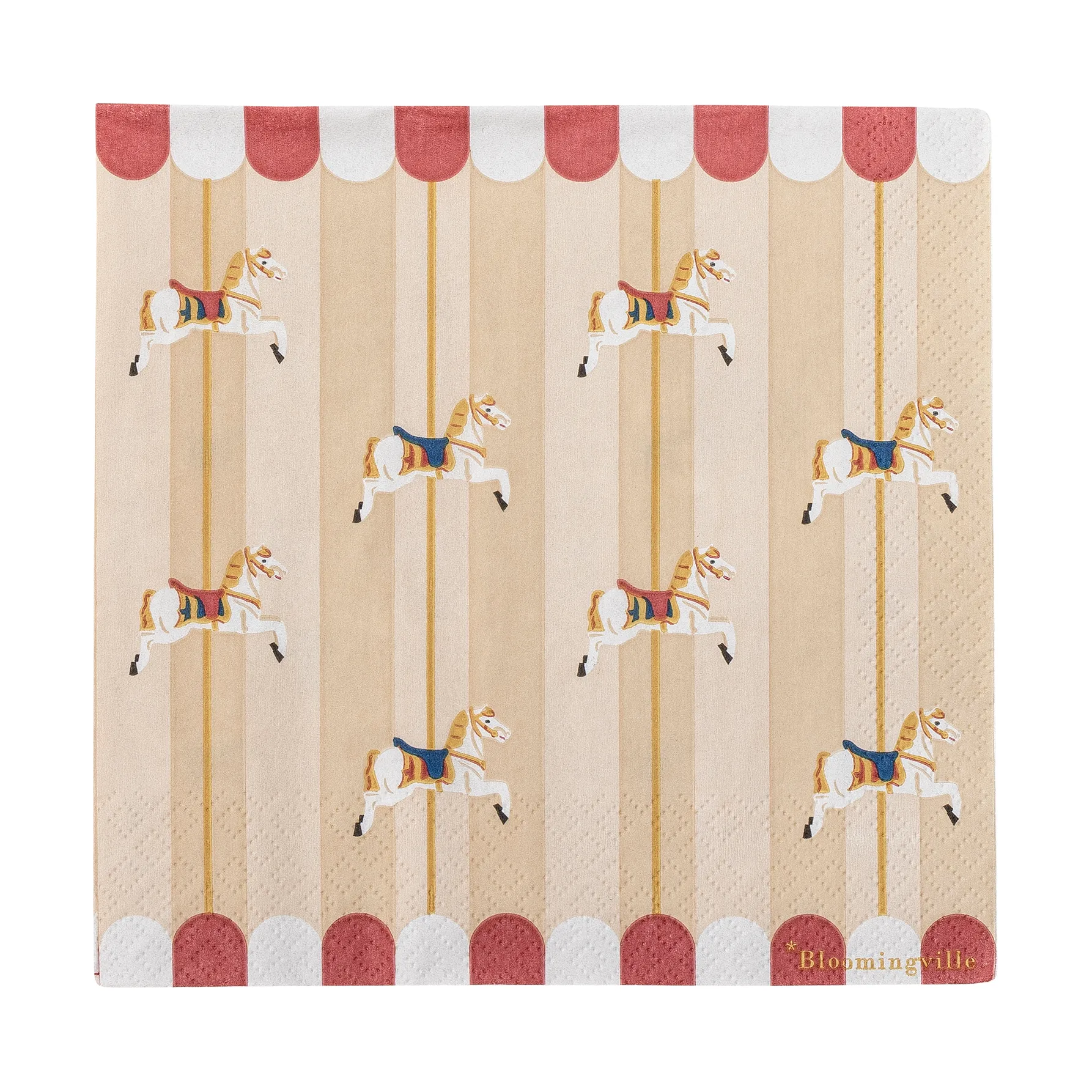 Serwetki Merry-go-round 33x33 cm, 20 szt., Naturalny Bloomingville