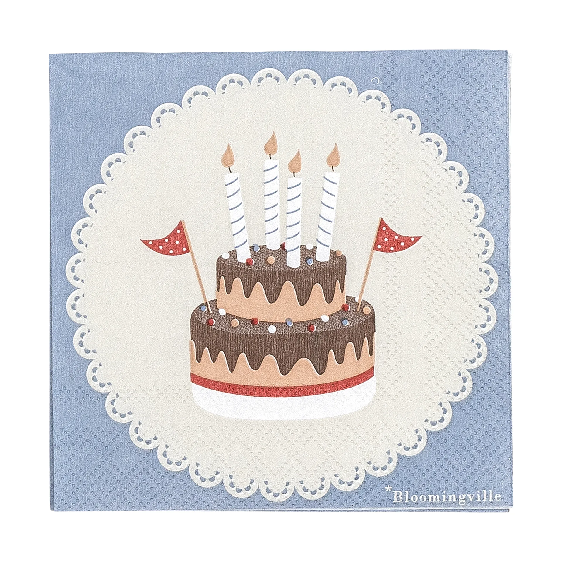 Serwetki Oscar 20 szt., Niebieskie Bloomingville