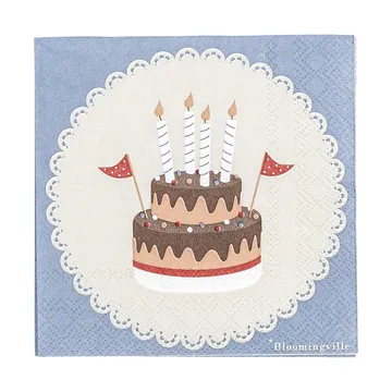 Serwetki Oscar 20 szt. - Niebieskie - Bloomingville