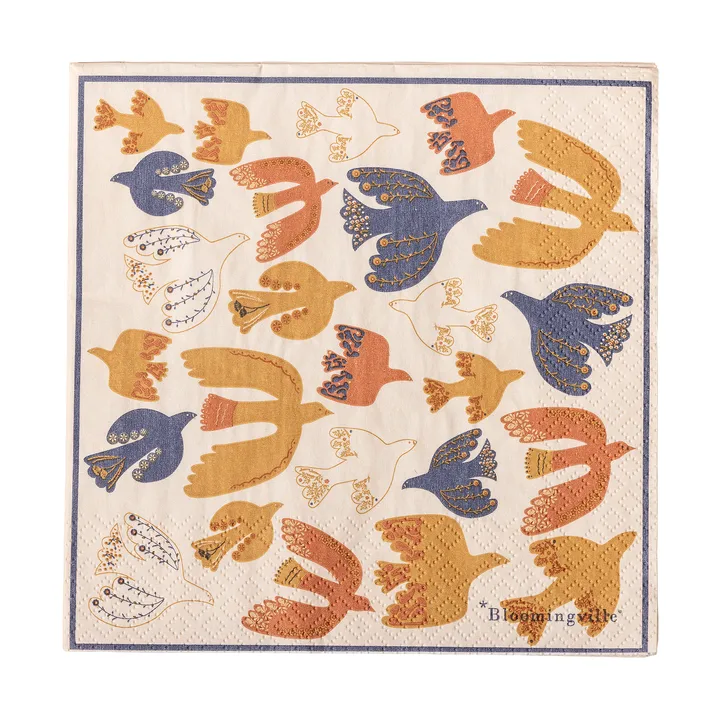 Serwetki papierowe Anniversary 20 szt. - Żółty - Bloomingville