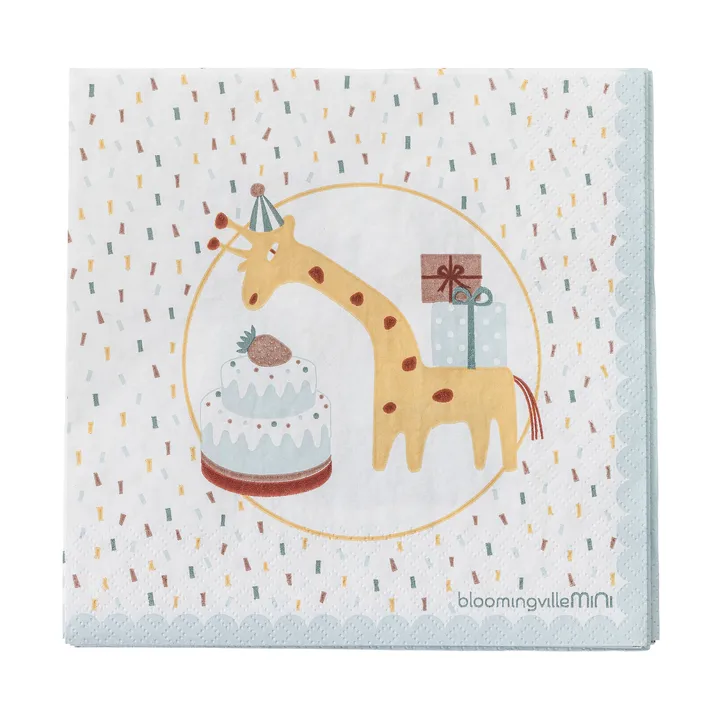 Serwetki papierowe Colorine 20 szt. - Niebieski - Bloomingville