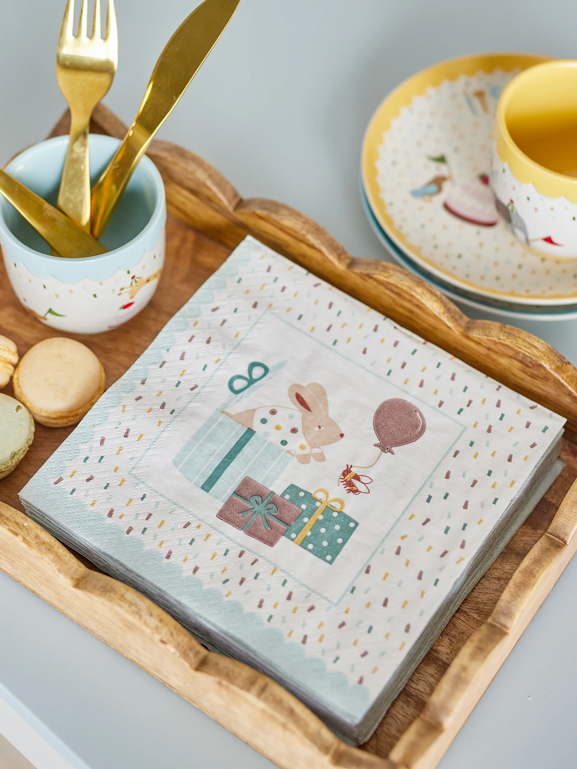 Serwetki papierowe Colorine 20 szt., Niebieski Bloomingville