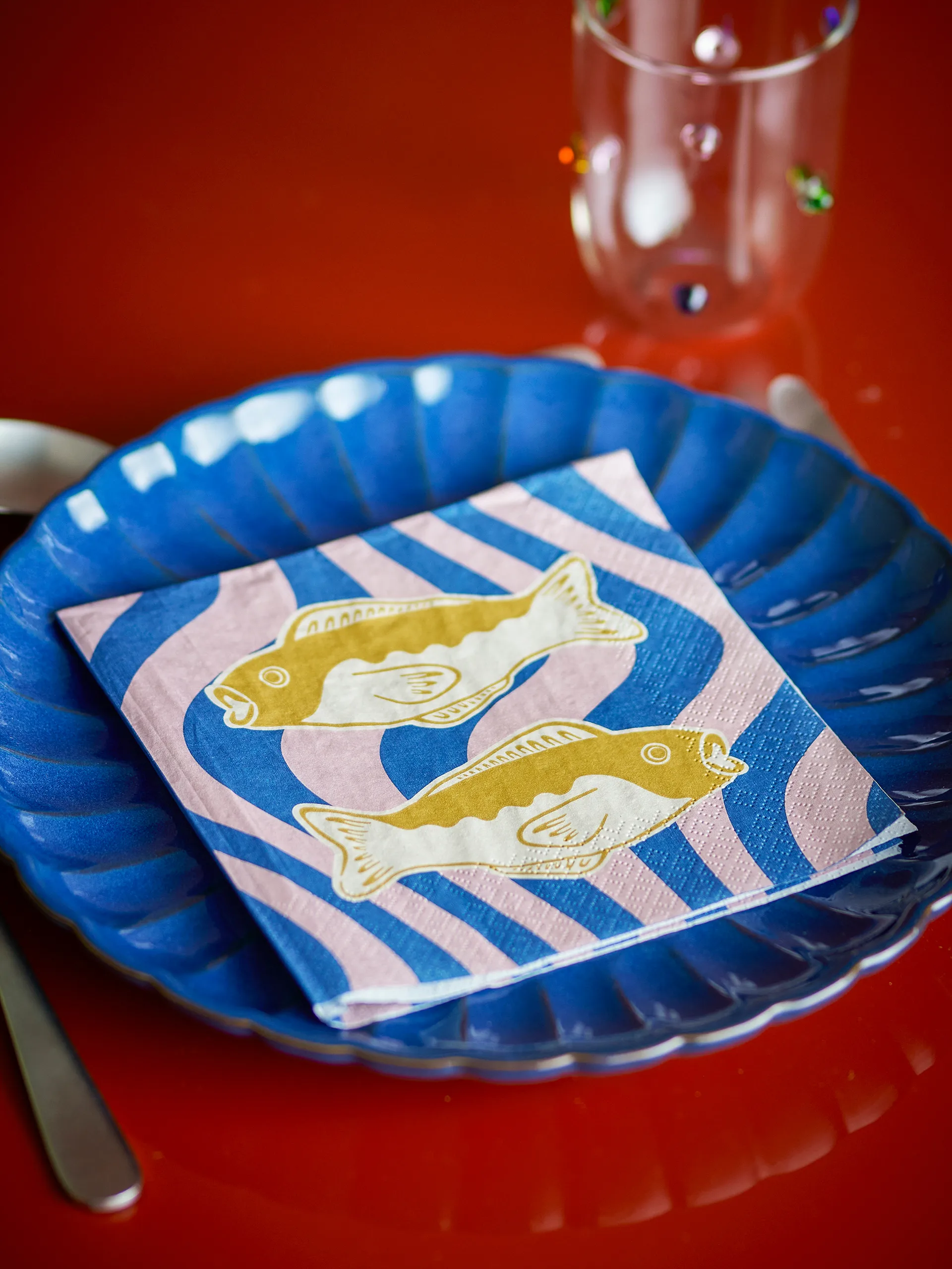 Serwetki papierowe Remy 20 szt., Niebieski Bloomingville