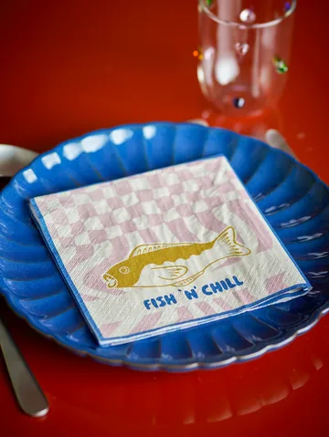 Serwetki papierowe Remy 20 szt. - Niebieski - Bloomingville