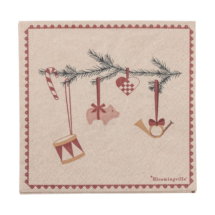 Serwetki papierowe Yule 33x33 cm 20 sztuk - Multi - Bloomingville