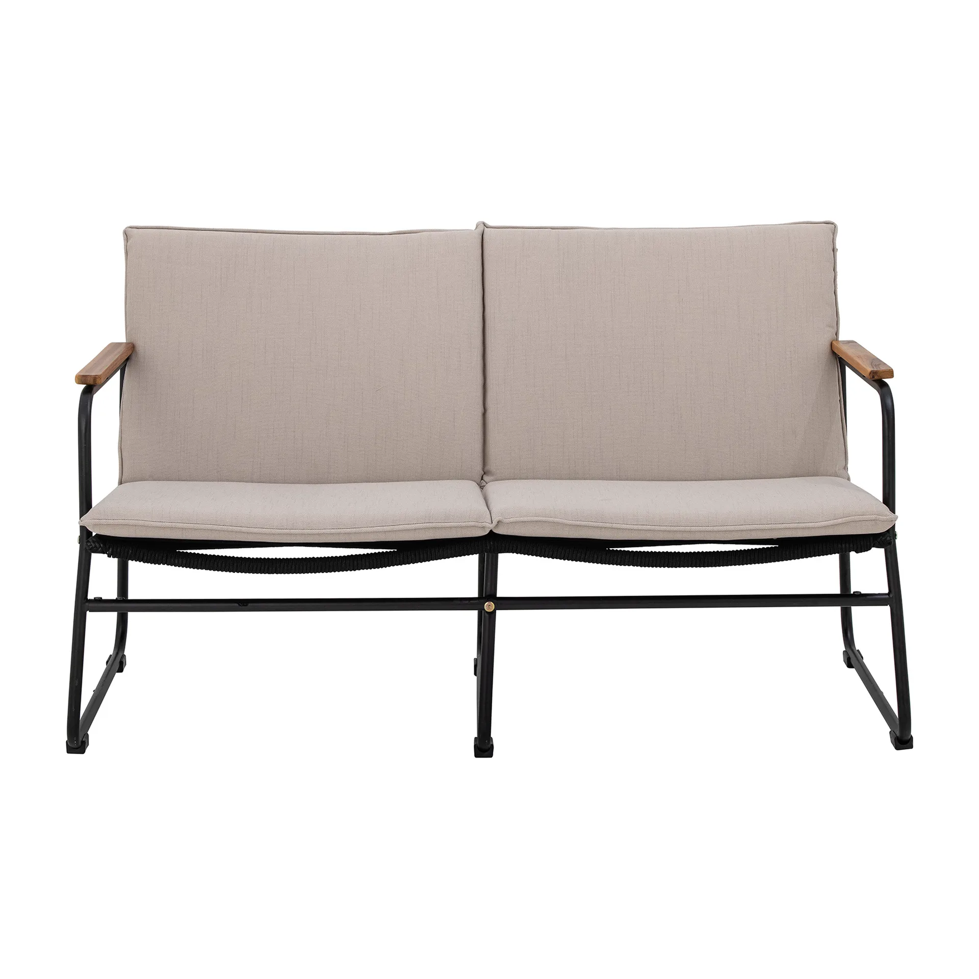 Sofa Hampton 127x71x76 cm, Czarny-beżowy Bloomingville
