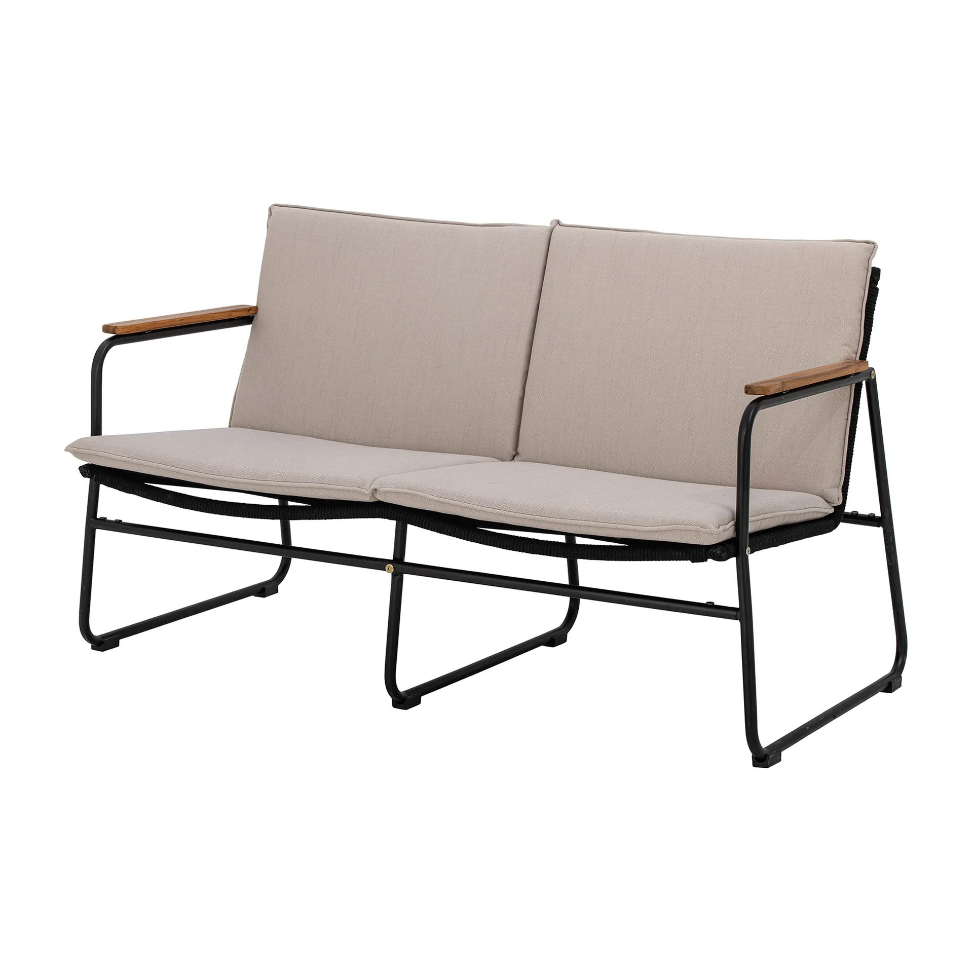 Sofa Hampton 127x71x76 cm, Czarny-beżowy Bloomingville