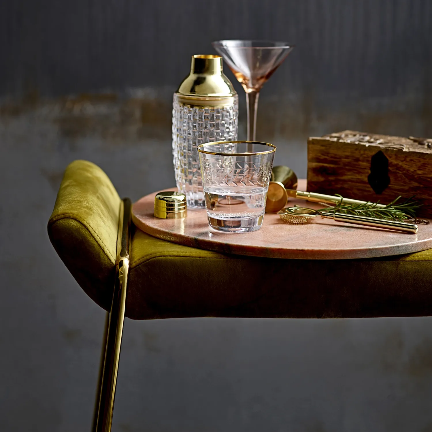 Stołek Megan, Żółty Bloomingville